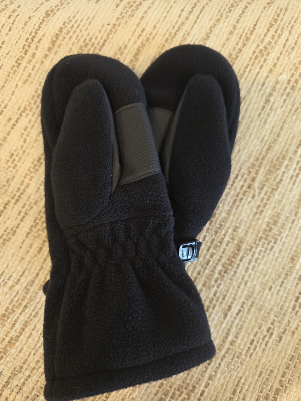 Lands' End Kids S Black Fleece Mittens